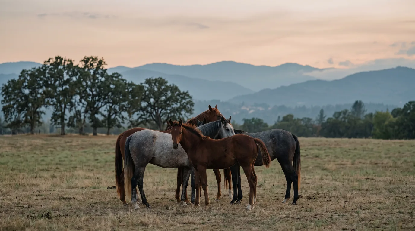 Chevaux en liberté, Centre équestre Lagdy, Drôme
